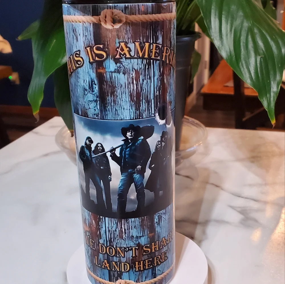 Yellowstone Dutton Ranch 20oz Tumbler with duo lids 🎉sale